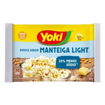 Pipoca para Microondas Yoki Sabor Manteiga 90g